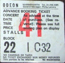 London Ticket 1985